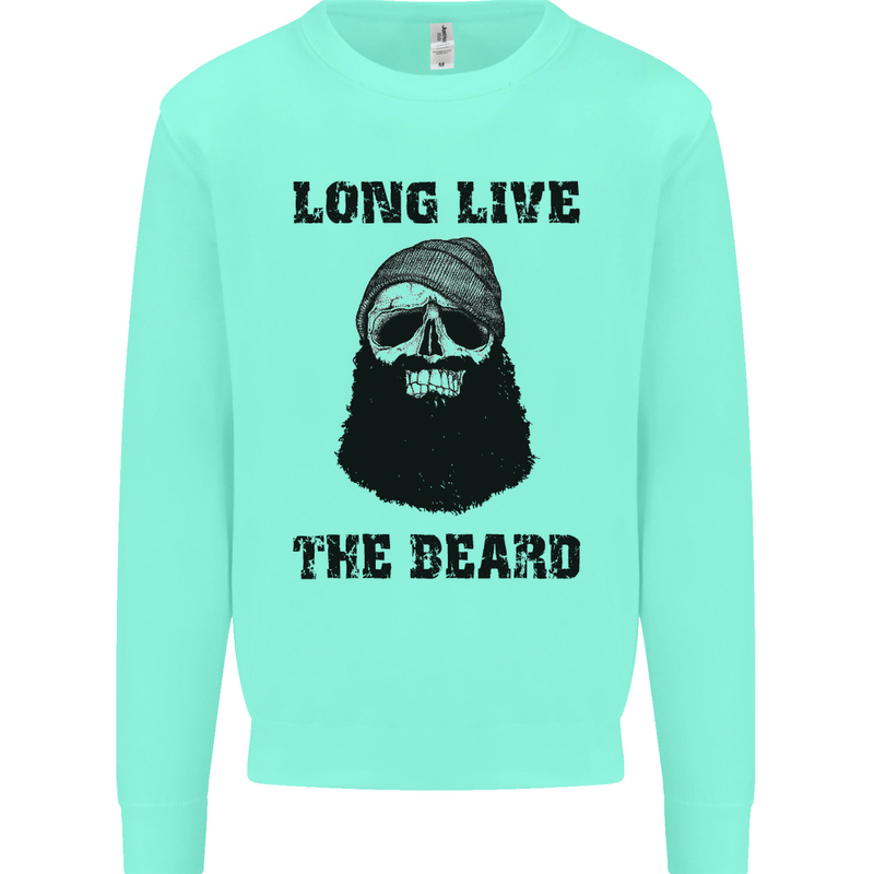 Long Live the Beard Mens Sweatshirt Jumper Peppermint