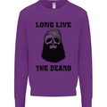 Long Live the Beard Mens Sweatshirt Jumper Purple