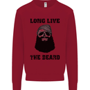 Long Live the Beard Mens Sweatshirt Jumper Red