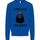 Long Live the Beard Mens Sweatshirt Jumper Royal Blue