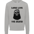 Long Live the Beard Mens Sweatshirt Jumper Sports Grey