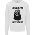 Long Live the Beard Mens Sweatshirt Jumper White