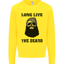 Long Live the Beard Mens Sweatshirt Jumper Yellow