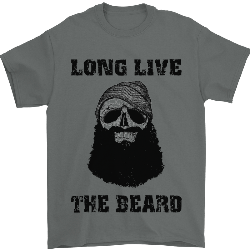 Long Live the Beard Mens T-Shirt Cotton Gildan Charcoal