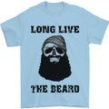 Long Live the Beard Mens T-Shirt Cotton Gildan Light Blue
