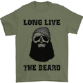Long Live the Beard Mens T-Shirt Cotton Gildan Military Green