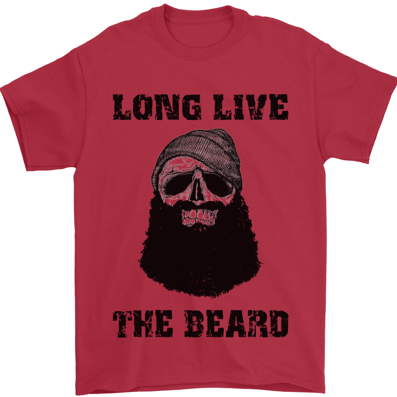 Long Live the Beard Mens T-Shirt Cotton Gildan Red