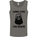Long Live the Beard Mens Vest Tank Top Charcoal