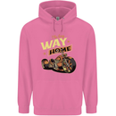 Long Way Home Motorcycle Chopper Biker Childrens Kids Hoodie Azalea