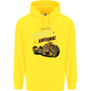 Long Way Home Motorcycle Chopper Biker Childrens Kids Hoodie Yellow