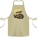 Long Way Home Motorcycle Chopper Biker Cotton Apron 100% Organic Khaki