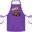 Long Way Home Motorcycle Chopper Biker Cotton Apron 100% Organic Purple