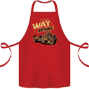 Long Way Home Motorcycle Chopper Biker Cotton Apron 100% Organic Red