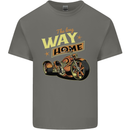 Long Way Home Motorcycle Chopper Biker Kids T-Shirt Childrens Charcoal