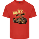 Long Way Home Motorcycle Chopper Biker Kids T-Shirt Childrens Red