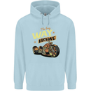 Long Way Home Motorcycle Chopper Biker Mens 80% Cotton Hoodie Light Blue