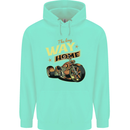 Long Way Home Motorcycle Chopper Biker Mens 80% Cotton Hoodie Peppermint