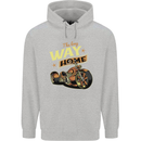 Long Way Home Motorcycle Chopper Biker Mens 80% Cotton Hoodie Sports Grey