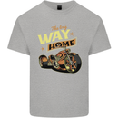 Long Way Home Motorcycle Chopper Biker Mens Cotton T-Shirt Tee Top Sports Grey