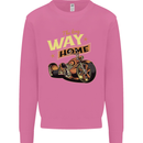 Long Way Home Motorcycle Chopper Biker Mens Sweatshirt Jumper Azalea