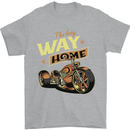 Long Way Home Motorcycle Chopper Biker Mens T-Shirt 100% Cotton Sports Grey