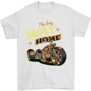 Long Way Home Motorcycle Chopper Biker Mens T-Shirt 100% Cotton White