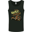 Long Way Home Motorcycle Chopper Biker Mens Vest Tank Top Black