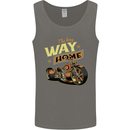 Long Way Home Motorcycle Chopper Biker Mens Vest Tank Top Charcoal