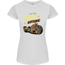 Long Way Home Motorcycle Chopper Biker Womens Petite Cut T-Shirt White