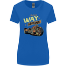 Long Way Home Motorcycle Chopper Biker Womens Wider Cut T-Shirt Royal Blue