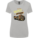 Long Way Home Motorcycle Chopper Biker Womens Wider Cut T-Shirt Sports Grey