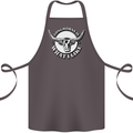 Longhorns is What I Like Cow Cattle Cotton Apron 100% Organic Dark Grey