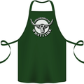 Longhorns is What I Like Cow Cattle Cotton Apron 100% Organic Forest Green