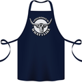 Longhorns is What I Like Cow Cattle Cotton Apron 100% Organic Navy Blue