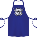 Longhorns is What I Like Cow Cattle Cotton Apron 100% Organic Royal Blue