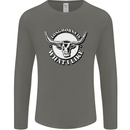 Longhorns is What I Like Cow Cattle Mens Long Sleeve T-Shirt Charcoal