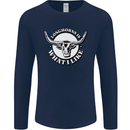 Longhorns is What I Like Cow Cattle Mens Long Sleeve T-Shirt Navy Blue
