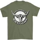 Longhorns is What I Like Cow Cattle Mens T-Shirt 100% Cotton Military Green