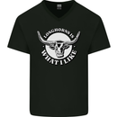 Longhorns is What I Like Cow Cattle Mens V-Neck Cotton T-Shirt Black
