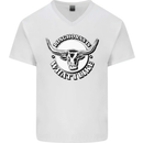 Longhorns is What I Like Cow Cattle Mens V-Neck Cotton T-Shirt White