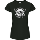 Longhorns is What I Like Cow Cattle Womens Petite Cut T-Shirt Black
