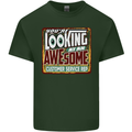 Looking at an Awesome Customer Service Rep Mens Cotton T-Shirt Tee Top Forest Green