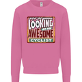Looking at an Awesome Cyclist Cycling Mens Sweatshirt Jumper Azalea