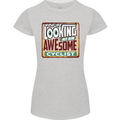 Looking at an Awesome Cyclist Cycling Womens Petite Cut T-Shirt Sports Grey