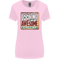 Looking at an Awesome Cyclist Cycling Womens Wider Cut T-Shirt Light Pink