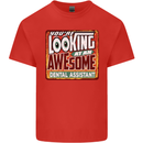 Looking at an Awesome Dental Assistant Mens Cotton T-Shirt Tee Top Red