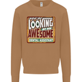 Looking at an Awesome Dental Assistant Mens Sweatshirt Jumper Caramel Latte