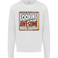 Looking at an Awesome Dental Assistant Mens Sweatshirt Jumper White