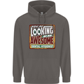 Looking at an Awesome Dental Hygienist Mens 80% Cotton Hoodie Charcoal