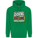 Looking at an Awesome Dental Hygienist Mens 80% Cotton Hoodie Irish Green